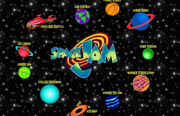 screenshot of spacejam website from 1996